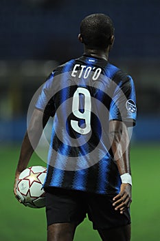 Samuel Eto`o during the match